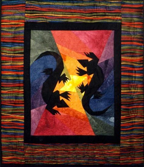 Silver Linings Quilting Pattern Duelling Geckos Art Quilts Quilt