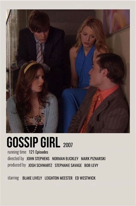 Minimal Polaroid Series Poster For Gossip Girl Poster Retro Film