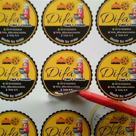 Cetak Stiker Label Kemasan Makanan Dan Minuman Pcs Lazada Indonesia