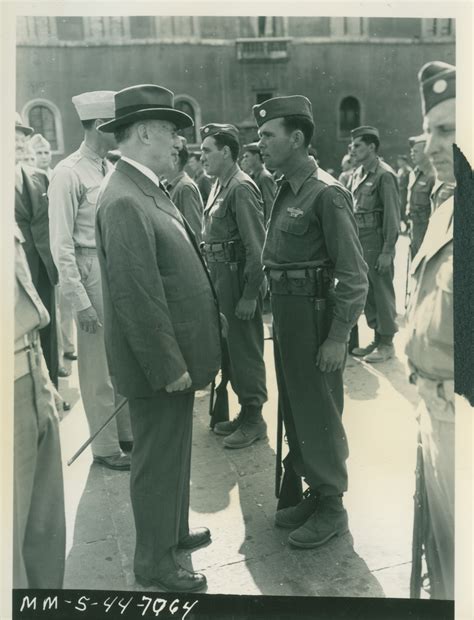 Secretary Of War Henry L Stimson Inspects Honor Guard In Rome Italy