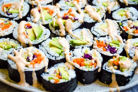 Rainbow Veggie Sushi Rolls Kays Clean Eats