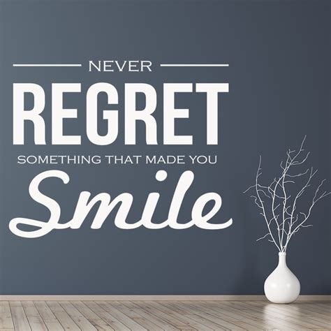 Only 1 available and it's in 1 person's cart. Never Regret Inspirational Quote Wall Sticker