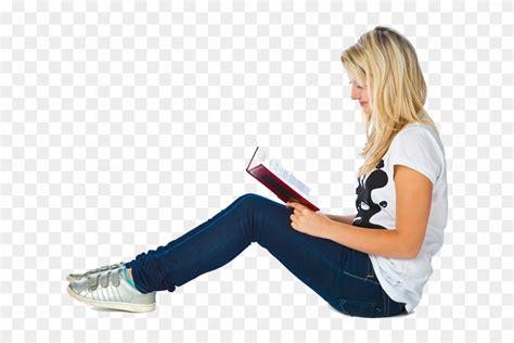 Reading Png Sitting And Reading Png Transparent Png 666x484