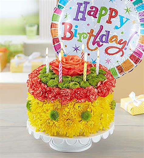 Wishing my friend a very happy birthday and you don't need to speak it out loud that i'm your best friend too. Birthday Wishes Flower Cake™ Yellow - Conroy's Flowers