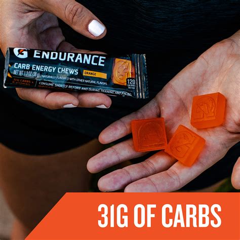 Gatorade Endurance Carb Energy Chews Orange 21 Count Buy Online In