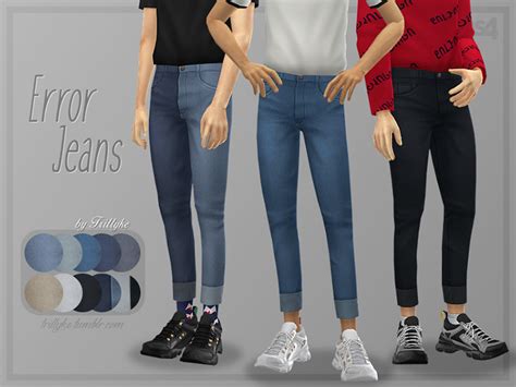 Sims 4 Cc Maxis Match Guys Jeans All Sims Cc