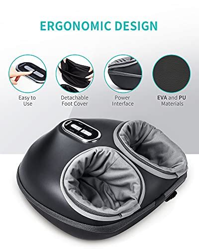 Nekteck Shiatsu Foot Massager Machine With Soothing Heat Deep Kneading Therapy Air Compression