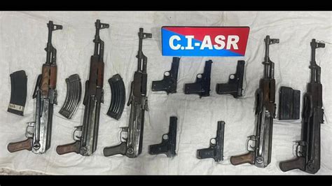 Five Ak 47 Rifles Five Pistols Recovered Along Indo Pak Border In