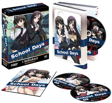 Dvd School Days Intégrale Gold Anime Dvd Manga News
