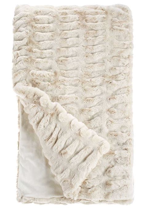 Ivory Mink Couture Collection Faux Fur Throw Villa Decor And Design