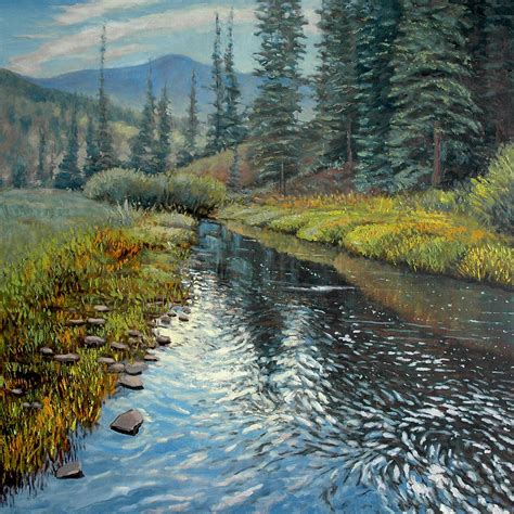 Mountain Stream By Phil Hulebak