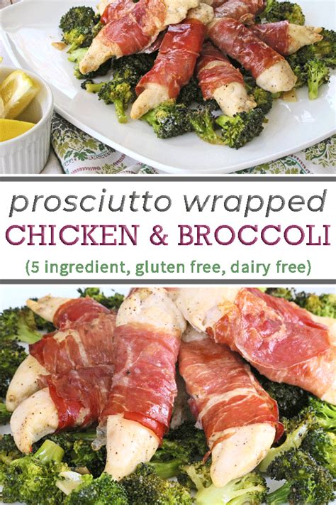 5 Ingredient Prosciutto Wrapped Chicken With Broccoli Sheet Pan Dinner