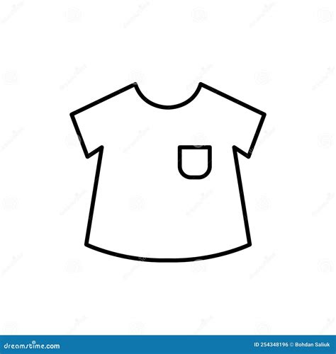 Simple Baby T Shirt Outline Vector Icon Eps 10 Kids Fashion Flat