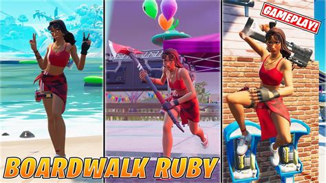 NEW Boardwalk Ruby Gameplay Item Shop Fortnite YouTube