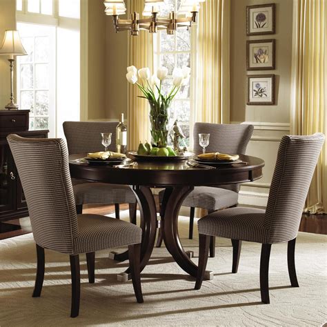 Dining area with wood table. Upholstered Dining Chairs for Perfect Contemporary Looks ...