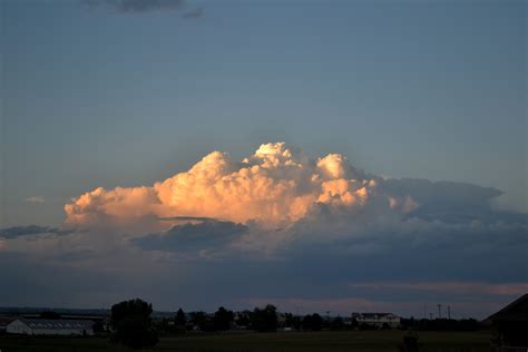 Dark Stratus Cloud Sunset And Orange Cumulus Clouds At Sunset 2013 08 10