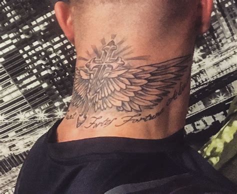 Back Neck Tattoo Men Wings Scribb Love Tattoo Design