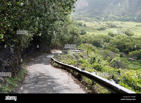 Steep Mountain Road With A 25 Slope Waipio Valley Big Island Hawaii