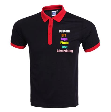 Custom Made Design Photo Text Printed Team Company Work Polos Men Women