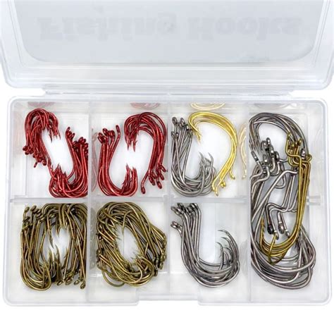 Bulk Fishing Hooks Kit 150 Count Stainless Steel Tailored Tackle