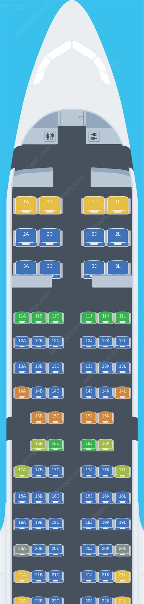 Seat Map Of Airbus A321 Air China Updated 2024