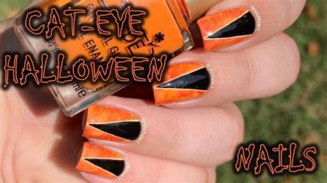 Cat Eye Halloween Nails Youtube