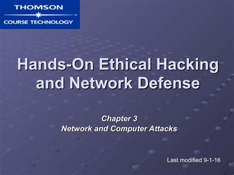 Pdf Hands On Ethical Hacking And Network Defense Ethical Hacking And