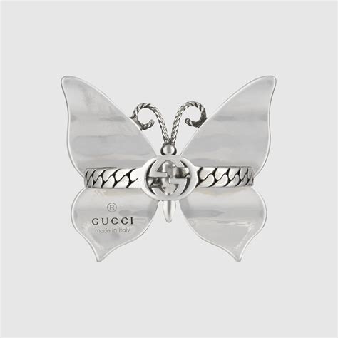 Butterfly Ring In 925 Sterling Silver Gucci Ae