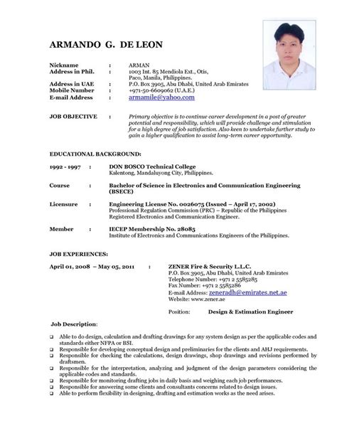 Here's an example (and feel. Updated Resume Format 2015 - Updated Resume Format 2015 ...