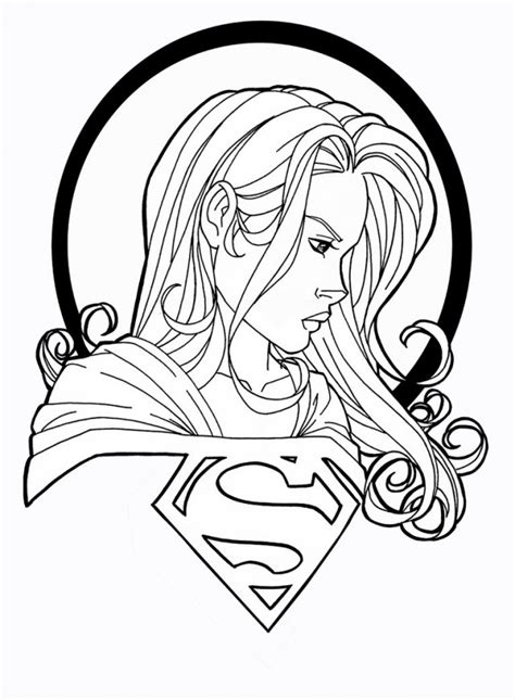 Coloring Page Supergirl 83956 Superheroes Printable Coloring Pages