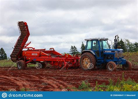 Potato Harvesters Are Machines That Harvest Potatoes Editorial Photo