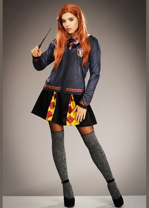 Adult Size Ginny Weasley Style Printed Gryffindor Costume