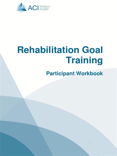 Rehab Goal Training Workbook Pdf Physical Therapy Goal Setting