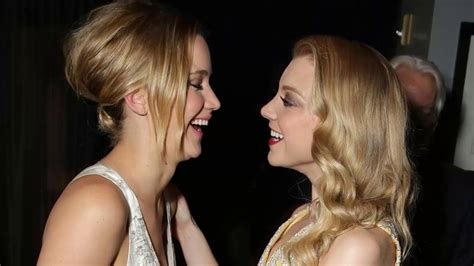 Jennifer Lawrence Surprises Natalie Dormer With Kiss Youtube