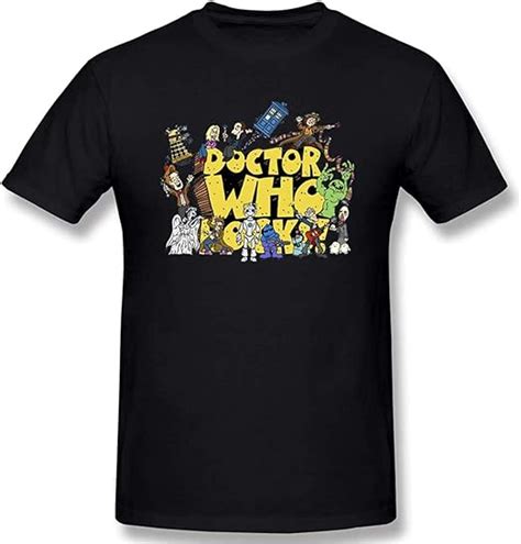 Mens Doctor Who Rocks Cotton T Shirts Black With Mens Short Sleevesmall Uk