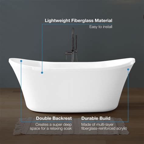 Ove Decors Riley 60 X 29 Freestanding Soaking Bathtub And Reviews Wayfair