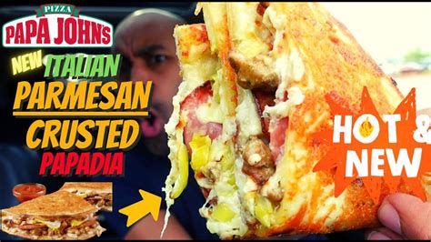 Parmesan Crusted Papadia Review [italian Papadia] Papa Johns Pizza Youtube