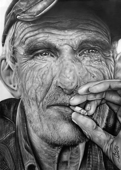 Old Man Smoking By Adelelliethy On Deviantart