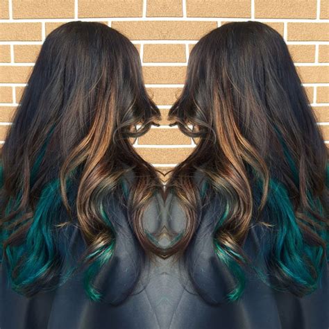 See your favorite brown ombre hair and ombre hair colours discounted & on sale. Teal hair Teal peekaboo Pravana Green Blue Balayage ...