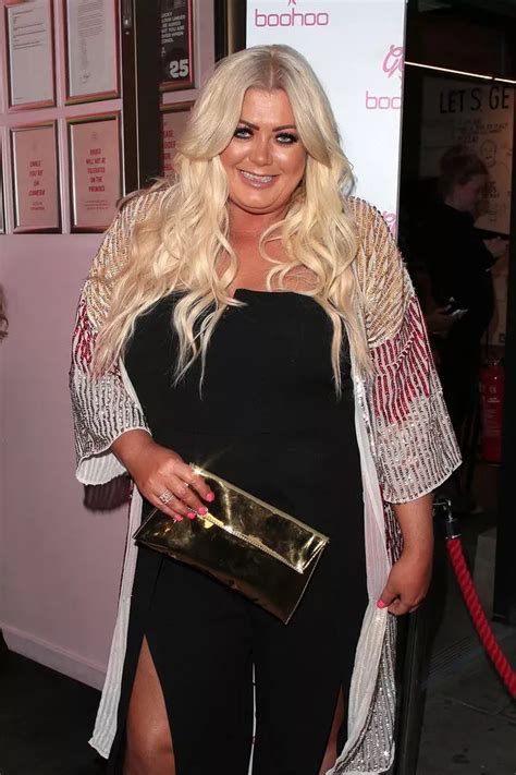 Gemma Collins Has Bronzed Legs On Full Display In Sexy Double Thigh Split Black Dress At