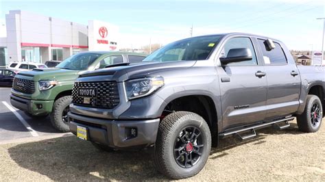 Two 2020 Toyota Tundra Trd Pros Magnetic Grey Metallic And Army Green