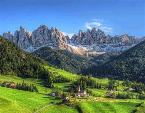 St Magdalena In The Dolomite Mountains Italy Tyrol Dolomites Nature