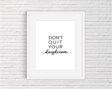 Dont Quit Your Daydream Hustle Wall Art Modern Home Etsy