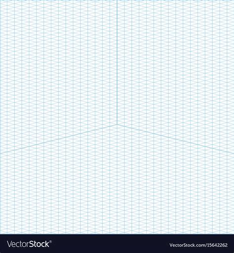 Wide Angle Isometric Grid Graph Paper Background Vector Image