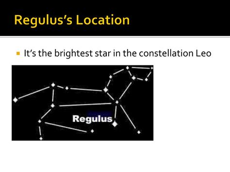 Ppt Regulus The Star Powerpoint Presentation Free Download Id6669075