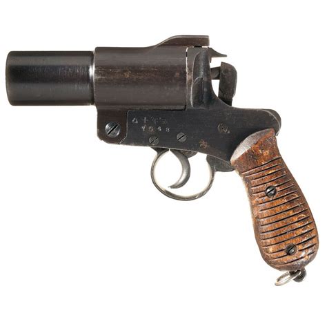 World War Ii Japanese Type 10 Flare Pistol With Rare Type 10 Holster