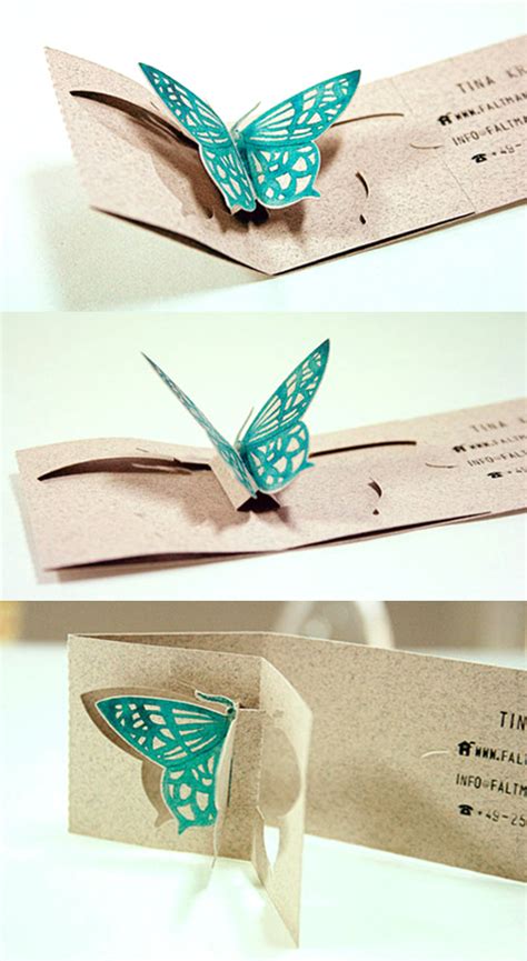 Gorgeous Pop Up Butterfly Business Card| CardObserver