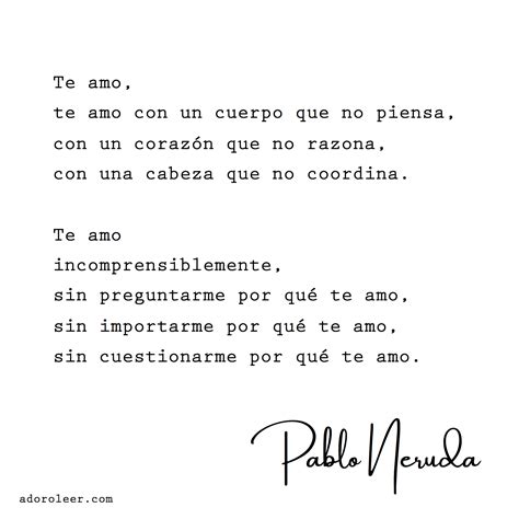 Poema Te Amo Pablo Neruda