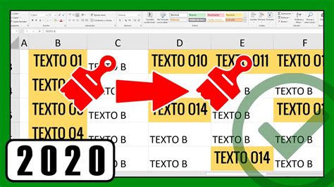Excel Copiar Formato En Celdas Separadas A La Vez Youtube