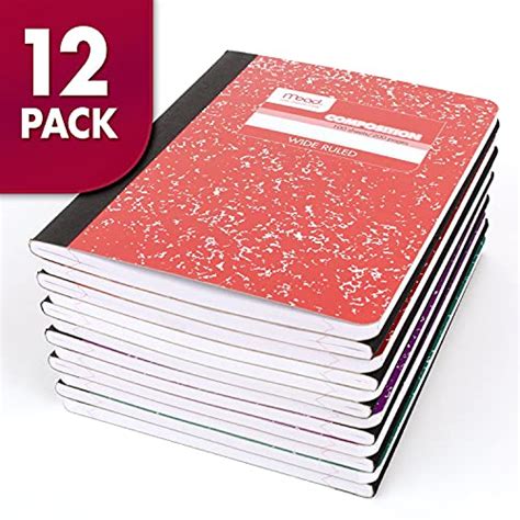 Mead Composition Notebook 12 Pack Wide Ruled Paper 9 34 X 7 12